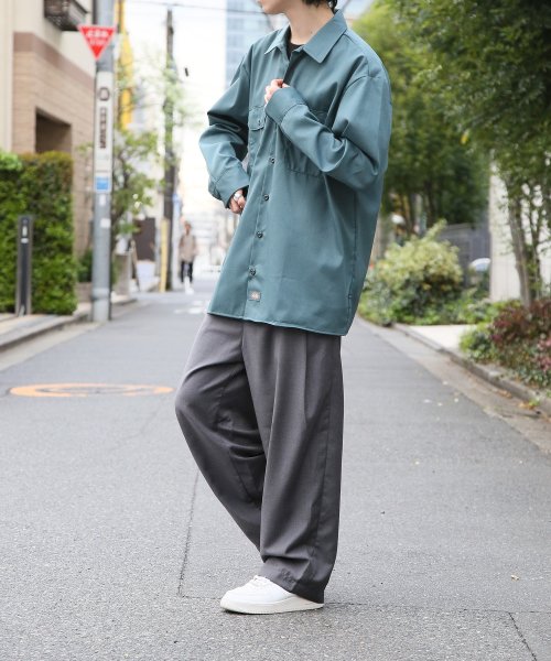 Dickies(Dickies)/【Dickies / ディッキーズ】SHIRTS LSFQ シャツ 羽織 長袖 ロングスリーブ ワークシャツ ロゴ　ワンポイント 574/img22