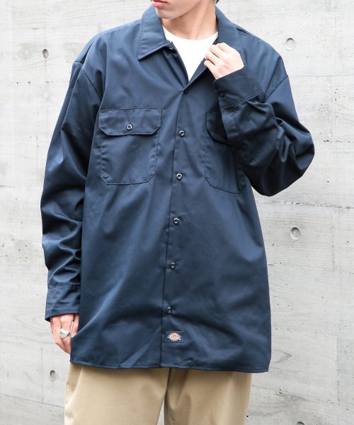 Dickies(Dickies)/【Dickies / ディッキーズ】SHIRTS LSFQ シャツ 羽織 長袖 ロングスリーブ ワークシャツ ロゴ　ワンポイント 574/img23