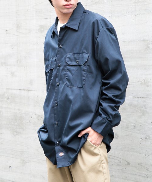 Dickies(Dickies)/【Dickies / ディッキーズ】SHIRTS LSFQ シャツ 羽織 長袖 ロングスリーブ ワークシャツ ロゴ　ワンポイント 574/img24