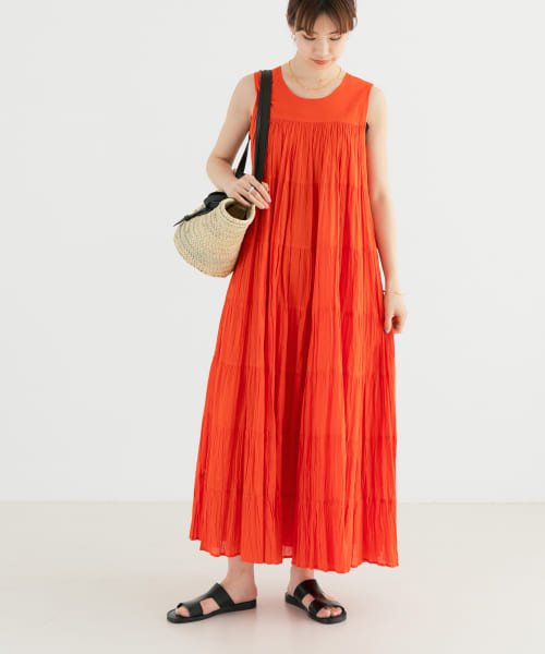 『一部WEB限定カラー』ティアードクリンクルワンピース 人気・おすすめ｜使いやすい・旅行におすすめ 品質保証 全国発送 在庫限り