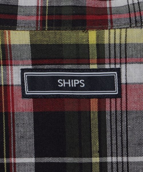 SHIPS MEN(シップス　メン)/SHIPS: オープンカラー コットン リネン マドラスチェック プルオーバー シャツ オリーブ/img16