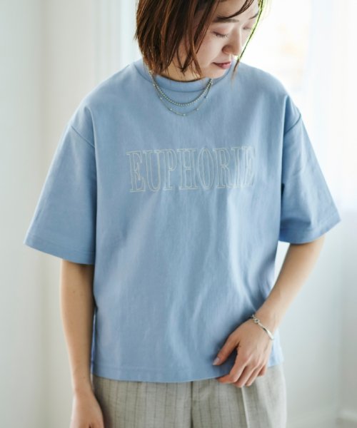 le.coeur blanc(ルクールブラン)/EUPHORIE刺繍ロゴTシャツ/img18