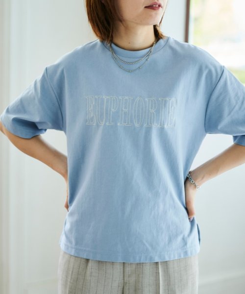 le.coeur blanc(ルクールブラン)/EUPHORIE刺繍ロゴTシャツ/img19