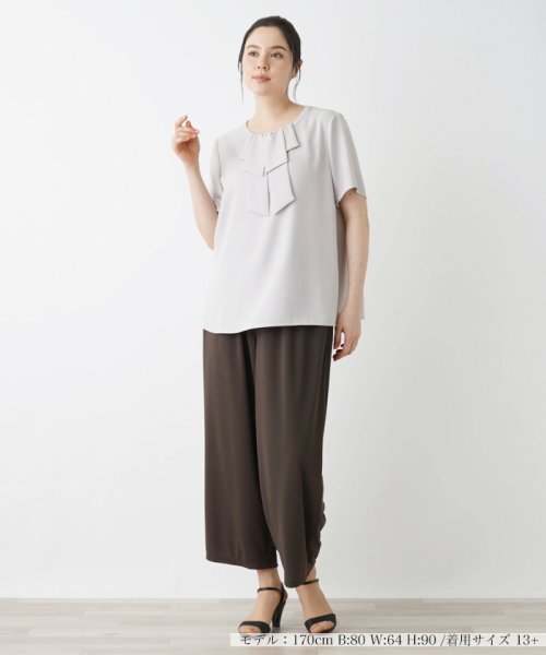 Leilian PLUS HOUSE(レリアンプラスハウス)/ワイドパンツ【Leilian WHITE LABEL】/img01