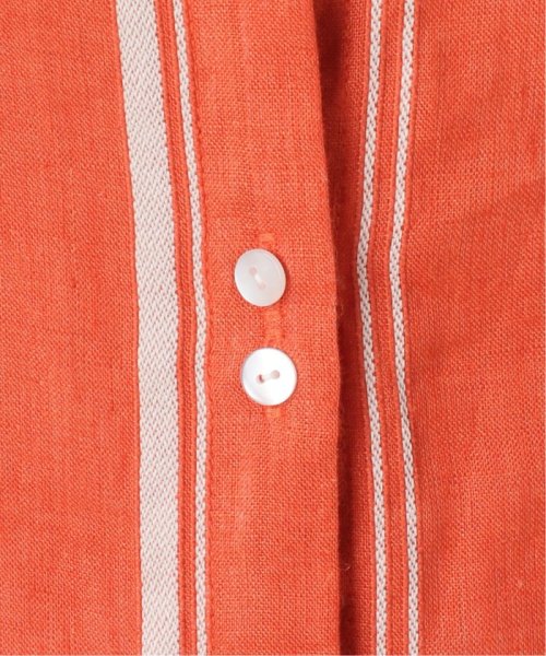 ドビーストライプリネンハーフスリーブワンピース SLOBE