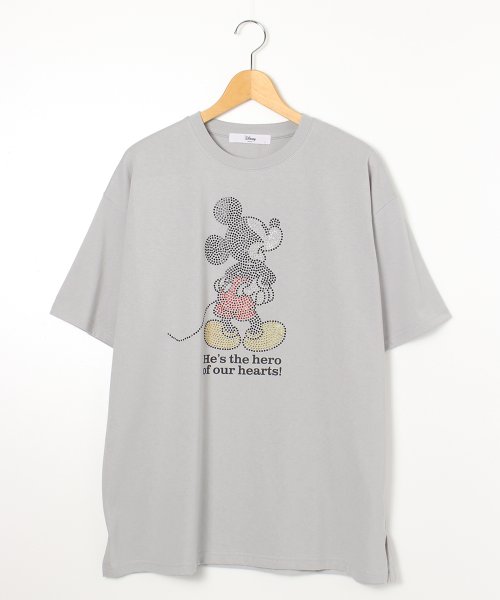DISNEY(DISNEY)/【DISNEY/ディズニー】天竺 Mickey Mouseラインストーン半袖BIG Tシャツ/img28