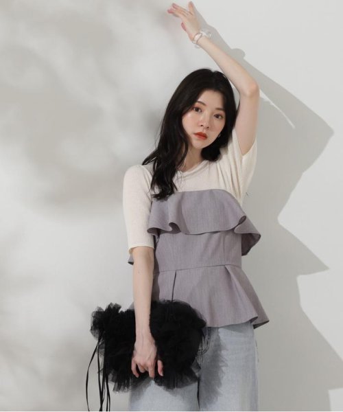 ベアペプラムパンツセットアップ 