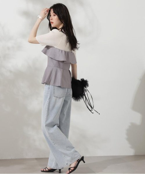 ベアペプラムパンツセットアップ 