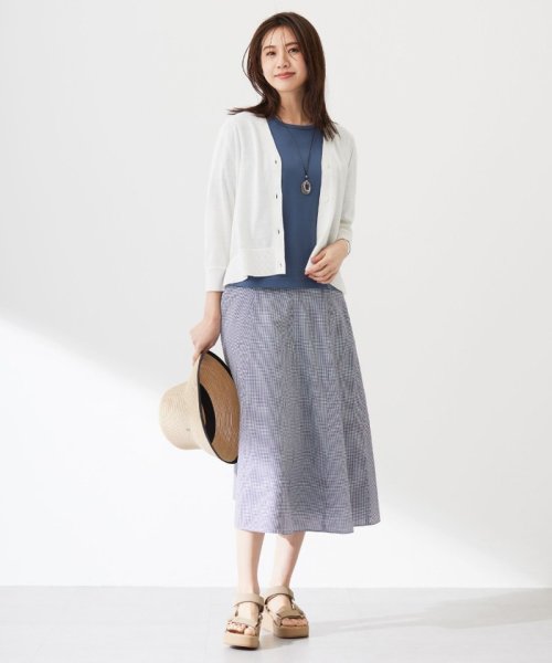 J.PRESS LADIES（LARGE SIZE）(J．プレス　レディス（大きいサイズ）)/【洗える】SILKY COTTON LINEN カーディガン/img07