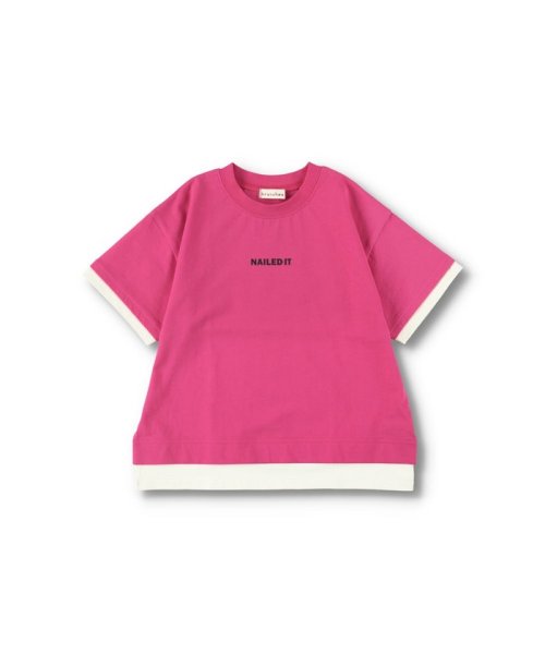 BRANSHES(ブランシェス)/【ロイヤルコットン100％】レイヤード風半袖Tシャツ/img12