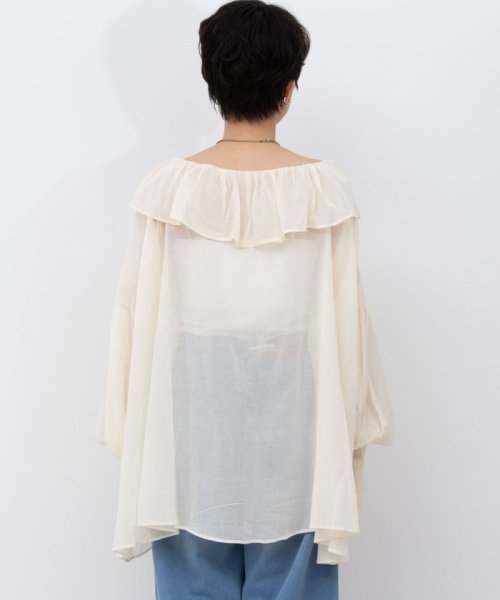 NOLLEY’S sophi(ノーリーズソフィー)/【crinkle crinkle crinkle/クリンクル クリンクル クリンクル】sheer cotton flare blouse/img17