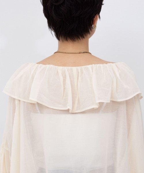 NOLLEY’S sophi(ノーリーズソフィー)/【crinkle crinkle crinkle/クリンクル クリンクル クリンクル】sheer cotton flare blouse/img19