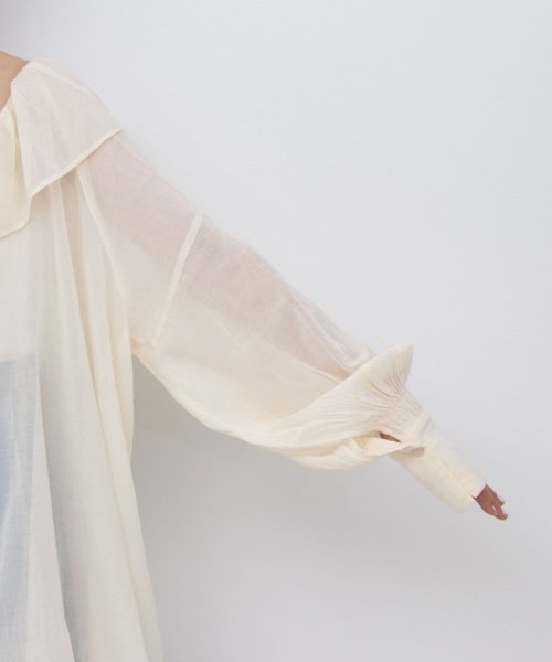 NOLLEY’S sophi(ノーリーズソフィー)/【crinkle crinkle crinkle/クリンクル クリンクル クリンクル】sheer cotton flare blouse/img20