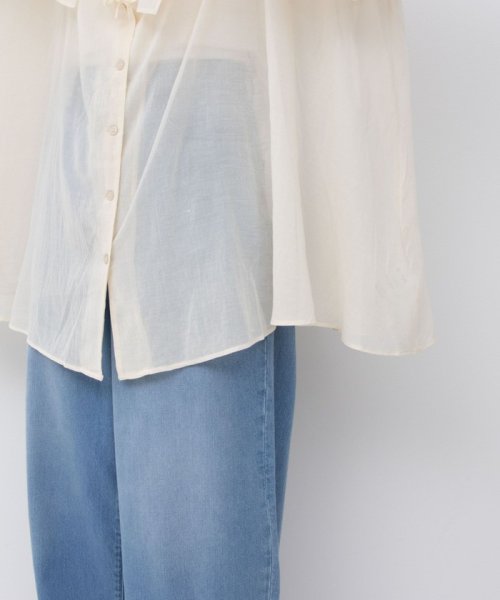 NOLLEY’S sophi(ノーリーズソフィー)/【crinkle crinkle crinkle/クリンクル クリンクル クリンクル】sheer cotton flare blouse/img22