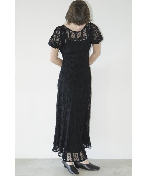 LACE MINI PUFF SLEEVE ONEPIECE LACE ONEPIECE A1846447814 (14168円)