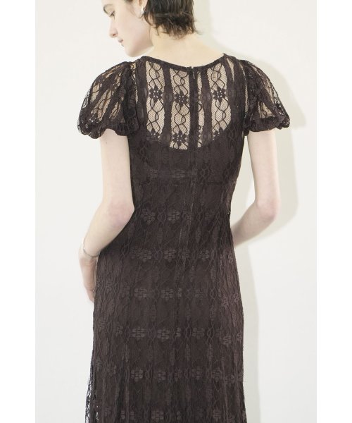 LACE MINI PUFF SLEEVE ONEPIECE LACE ONEPIECE A1846447814 (14168円)