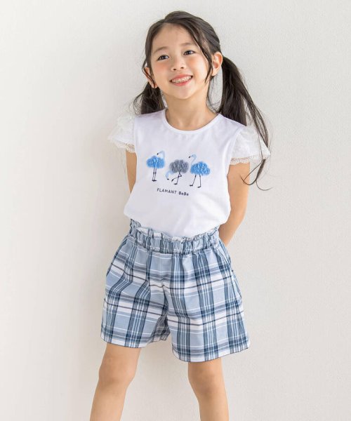 BeBe(ベベ)/レース袖フラミンゴフリルTシャツ(90~150cm)/img02