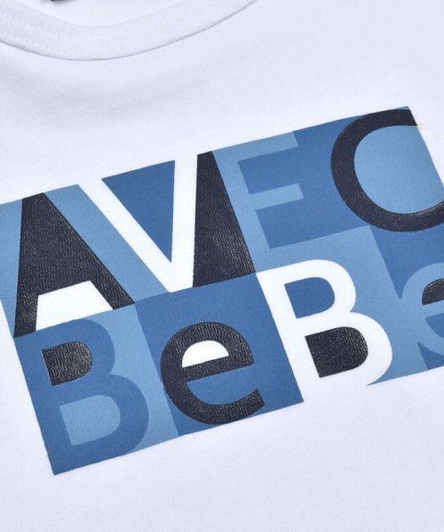 BeBe(ベベ)/【お揃い】グラフィックロゴプリント袖切り替え半袖Tシャツ(90~150cm)/img15