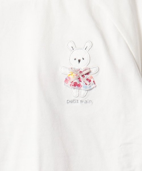petit main(プティマイン)/【スマイルシリーズ】らくちん花柄切替Tシャツ/img03