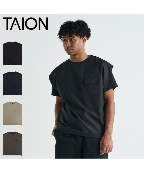 TAION(タイオン)/TAION タイオン ベスト プルオーバー ノースリーブ ノンダウン ミリタリー カットソー メンズ NON DOWN MILITARY NO SLEEVE C/img11