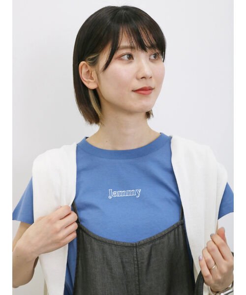 Samansa Mos2 blue(サマンサモスモス ブルー)/フレンチスリーブTシャツ/img32