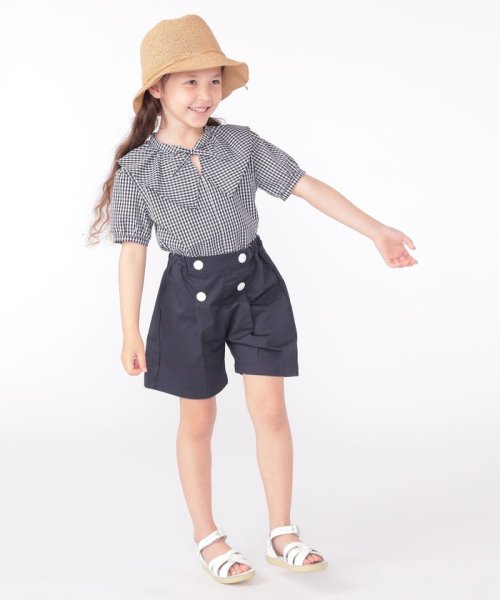 SHIPS KIDS(シップスキッズ)/SHIPS KIDS:100～130cm / ギンガムチェック 半袖 ブラウス/img04