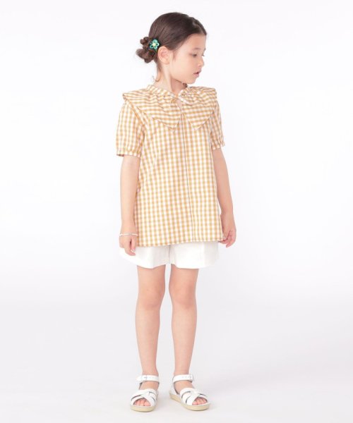 SHIPS KIDS(シップスキッズ)/SHIPS KIDS:100～130cm / ギンガムチェック 半袖 ブラウス/img15