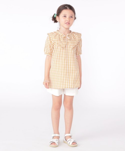 SHIPS KIDS(シップスキッズ)/SHIPS KIDS:100～130cm / ギンガムチェック 半袖 ブラウス/img17