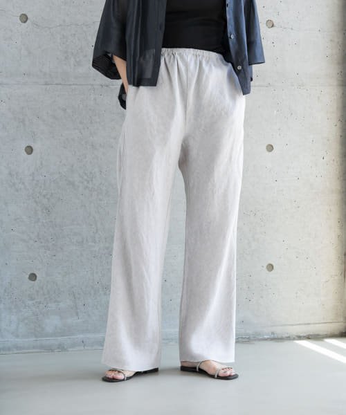 リネンバイアスパンツ WHITE BEIGE