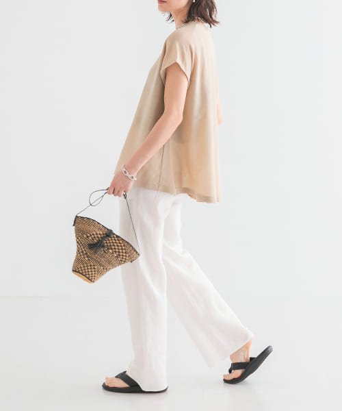 リネンバイアスパンツ WHITE BEIGE