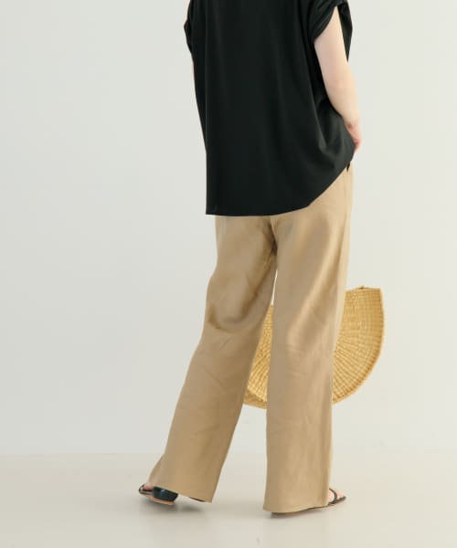 リネンバイアスパンツ WHITE BEIGE