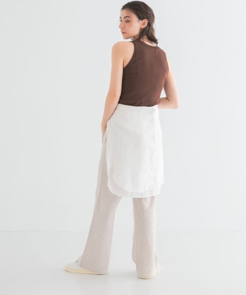 リネンバイアスパンツ WHITE BEIGE