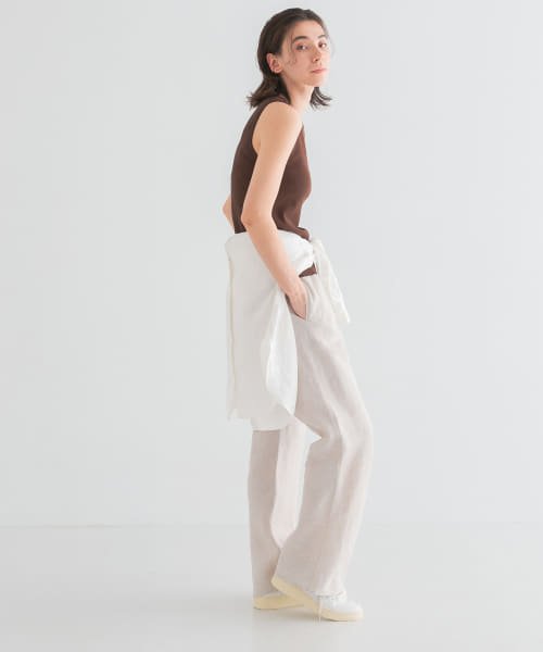 リネンバイアスパンツ WHITE BEIGE