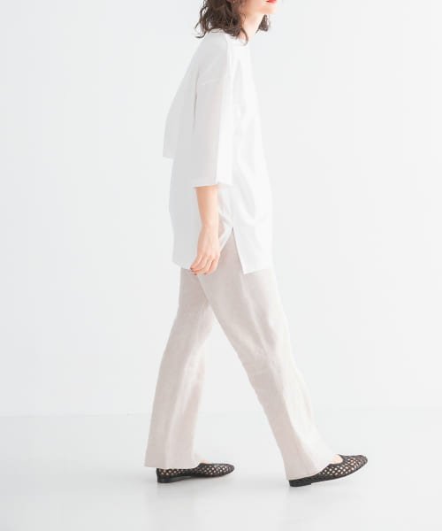 リネンバイアスパンツ WHITE BEIGE