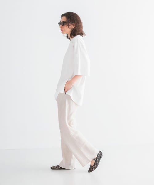 リネンバイアスパンツ WHITE BEIGE