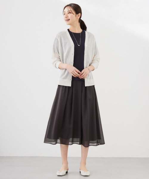 J.PRESS LADIES（LARGE SIZE）(J．プレス　レディス（大きいサイズ）)/【WEB限定カラーあり・洗える】Vis/Peスパーク シアー カーディガン/img07