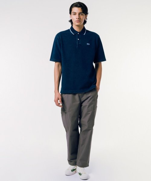 LACOSTE Mens(ラコステ　メンズ)/配色リブニットインディゴポロシャツ/img06