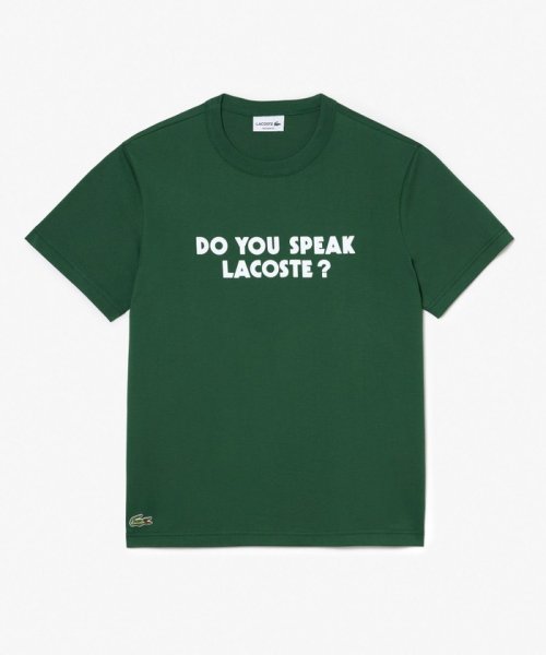 LACOSTE Mens(ラコステ　メンズ)/オーガニックコットン メッセージプリントバインダーネック半袖Tシャツ/img09