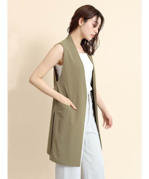 サイドスリットロングジレ 