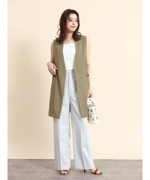 サイドスリットロングジレ 