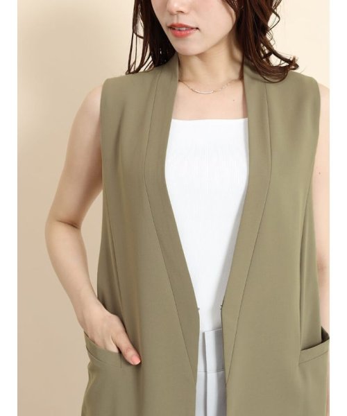 サイドスリットロングジレ 