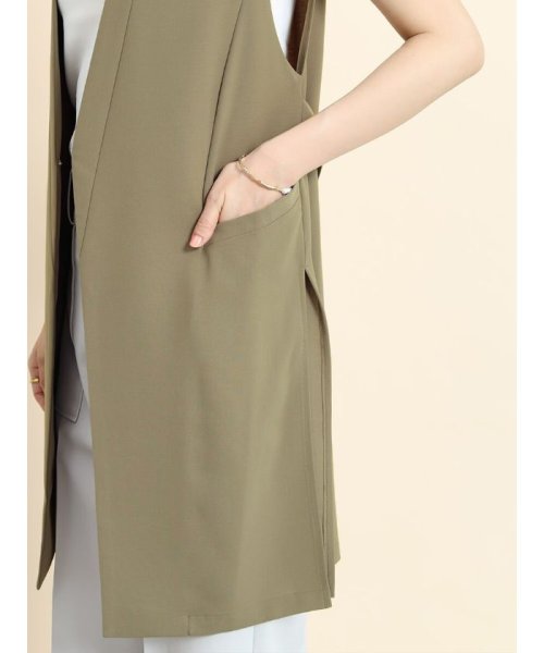 サイドスリットロングジレ 