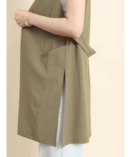 サイドスリットロングジレ 