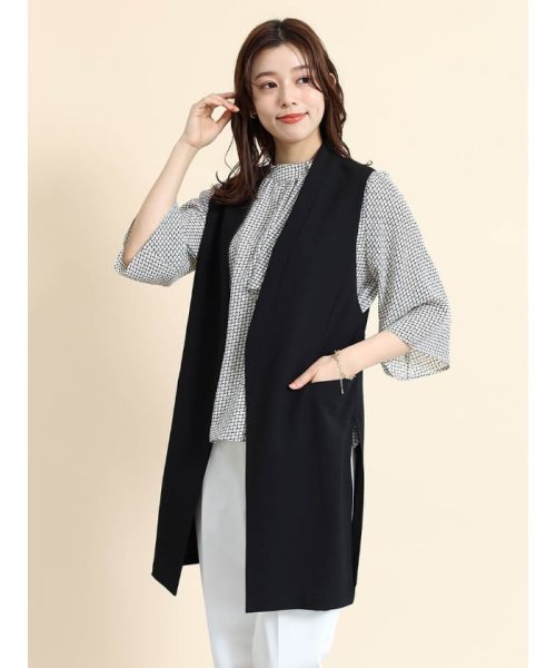 サイドスリットロングジレ 