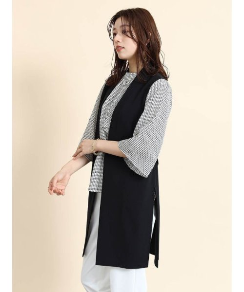 サイドスリットロングジレ 