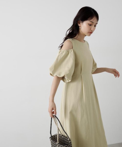 N Natural Beauty Basic(エヌナチュラルビューティベーシック)/2Wayスリーブ麻混ワンピース《S Size Line》/img22