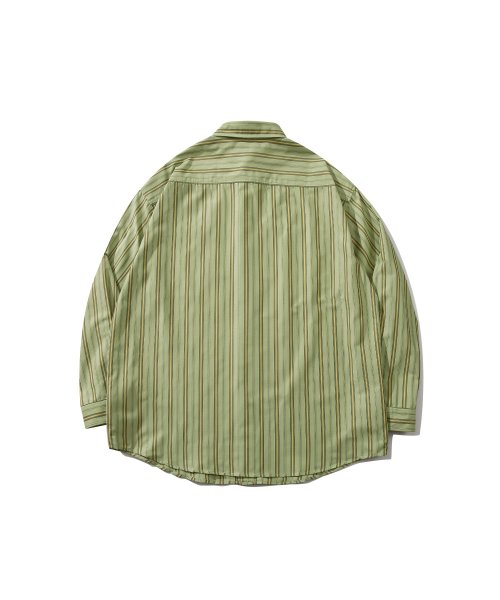 HOOK(HOOK（フック）)/HOOK －original－　古着風ストライプ総柄ビッグシャツ/img46