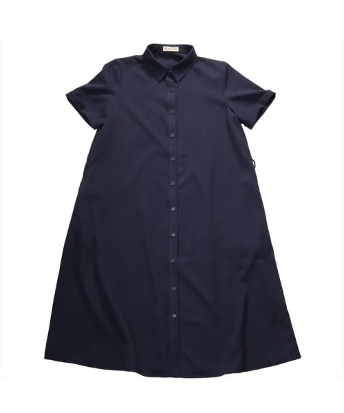 TOKYO SHIRTS(TOKYO SHIRTS)/シャツワンピース 麻調合繊 ネイビー レディース/img02