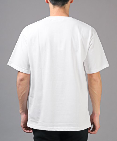 LUXSTYLE(ラグスタイル)/RUMSODA(ラムソーダ)PUアップリケ刺繍ルーズ半袖Tシャツ/Tシャツ メンズ 半袖 トップス ビッグシルエット ベア PUレザー 刺繍/img01