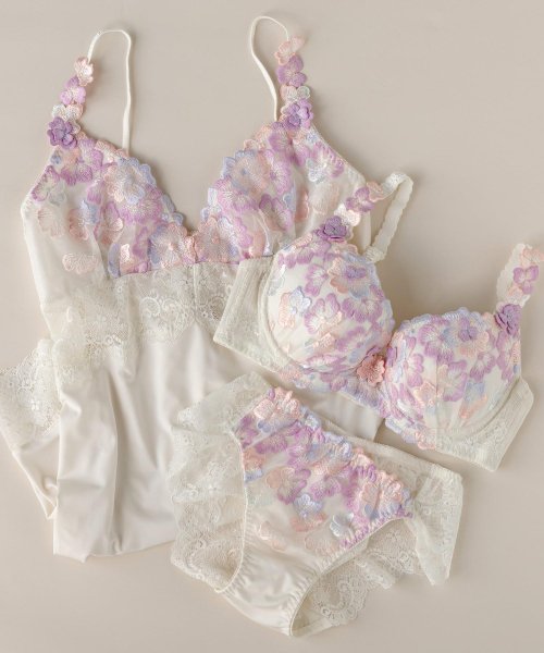 fran de lingerie(フランデランジェリー)/可憐な花びら刺繍ワンピースのインナーとしても◎ 「グレースイストフラワーペタル デザイン系スリップ」 スリップ/img10